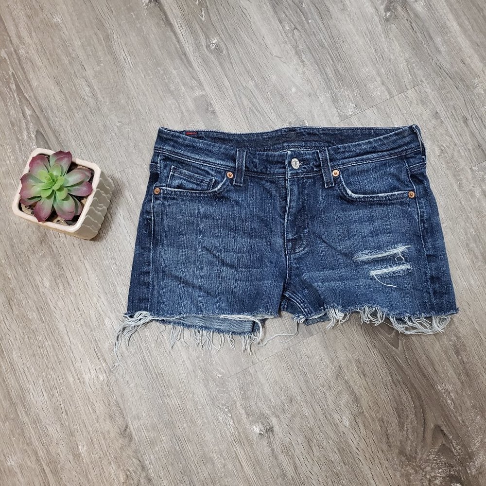 7 For All Mankind Flynt Cut Off Jeans Sz 29